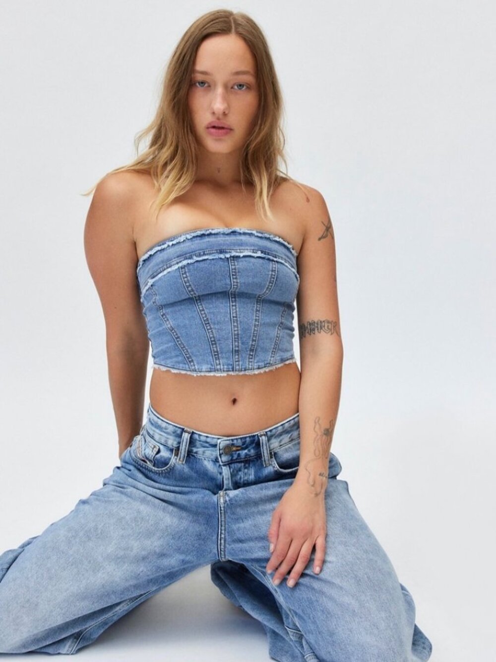 UO Denim Tube Top